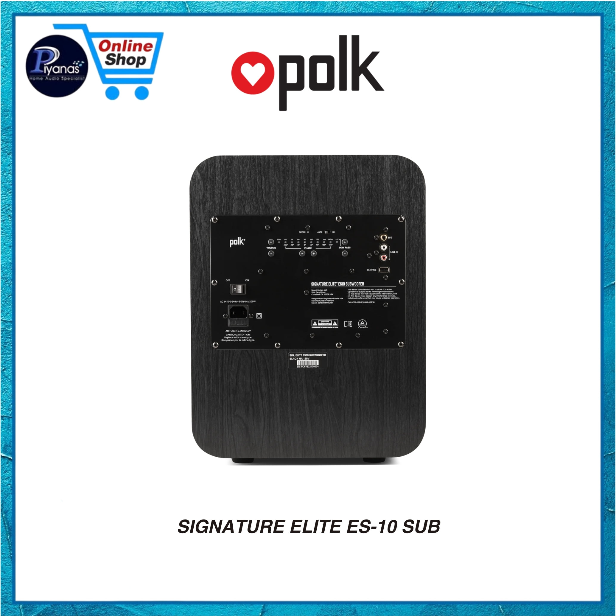 ซับวูฟเฟอร์ POLK AUDIO SIGNATURE ELITE ES-10 SUB สีดำ_4